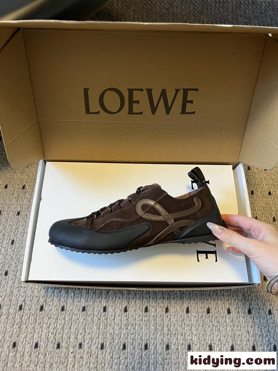 新作&お洒落 カジュアル LOEWE ロエベ グリップ スニーカー コピー ブラウン-3