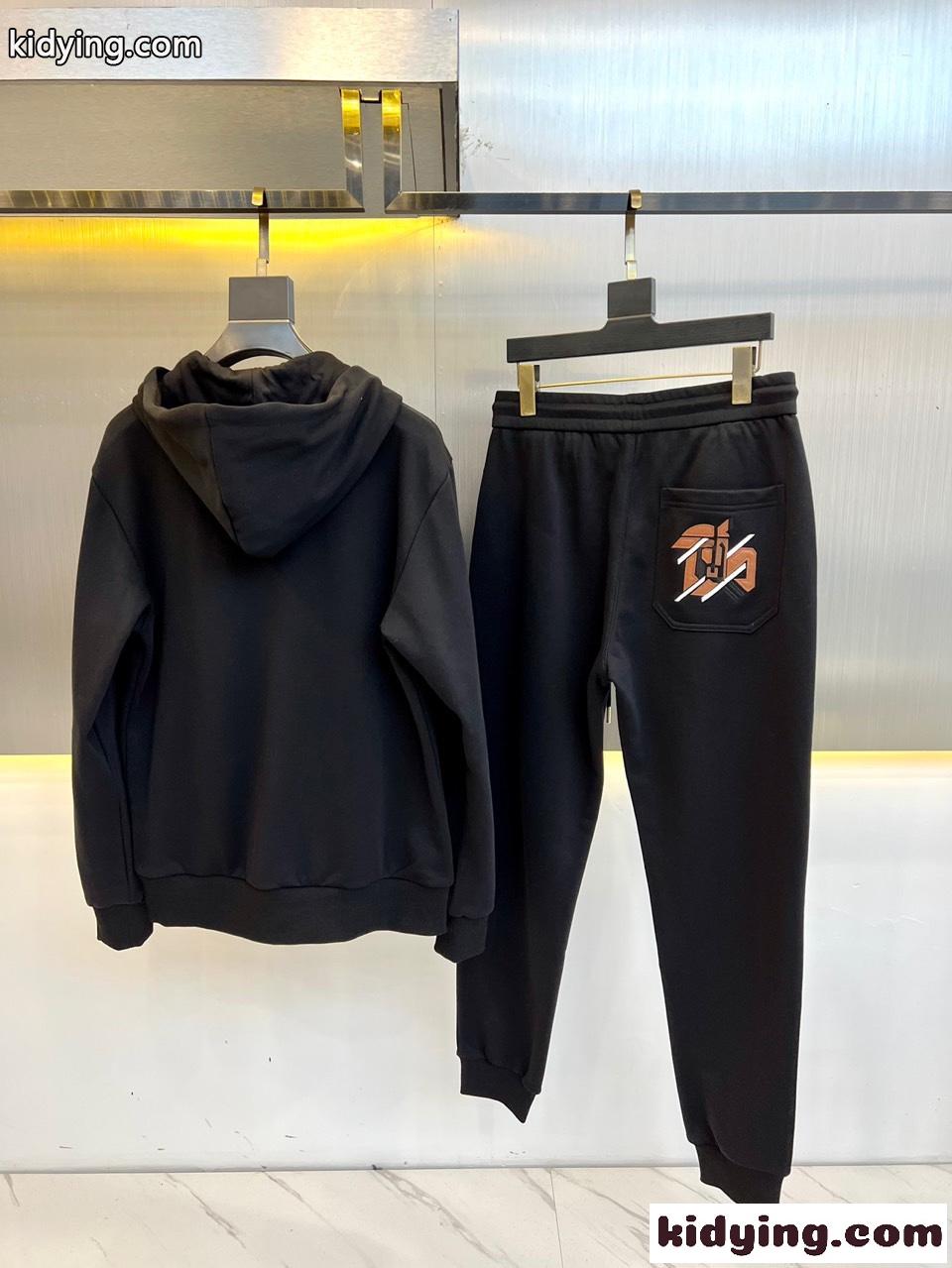 ジップパーカー×スウェットパンツ エルメス セットアップ コピー 上下セット-3