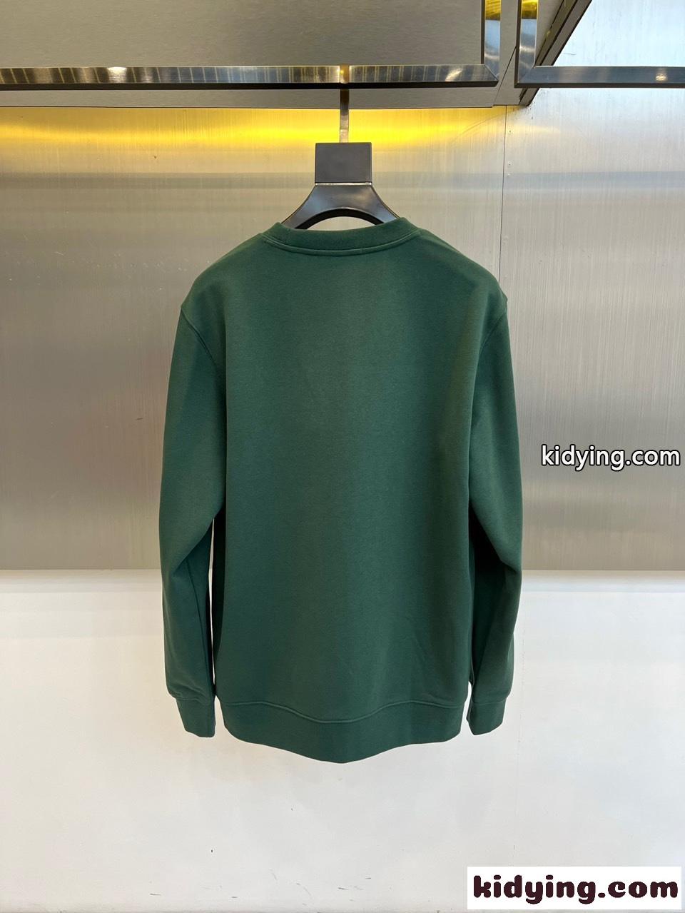 カジュアル コットン スウェットシャツ フェンディ Tシャツ 偽物 クルーネック グリーン-3