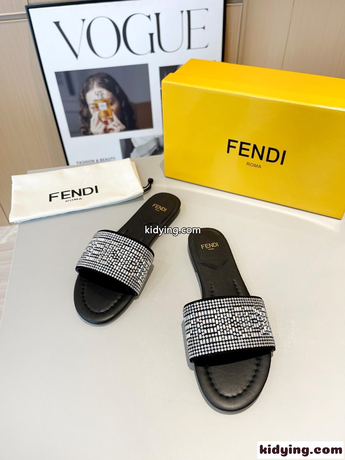 人気 春夏 ファッション フェンディ サンダル コピー レディース スライド-1