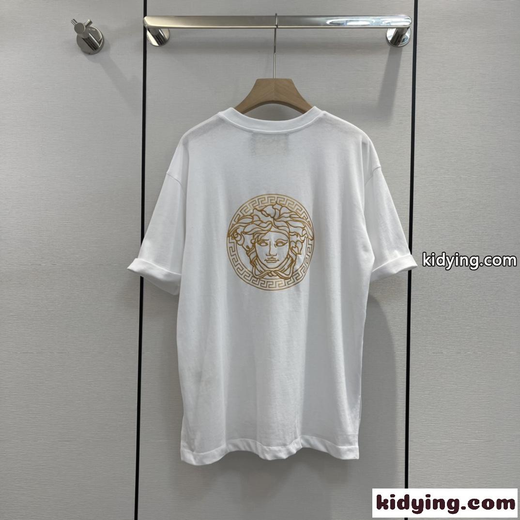 FENDI×Versace 新作 大人気 コラボ フェンディ 半袖tシャツ コピー ロゴ コットン トップス-1