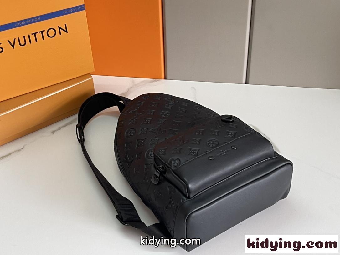 ブラック モノグラム シャドウ レザー M46107 ルイ・ヴィトン バッグ メンズ コピー ショルダーバッグ-3