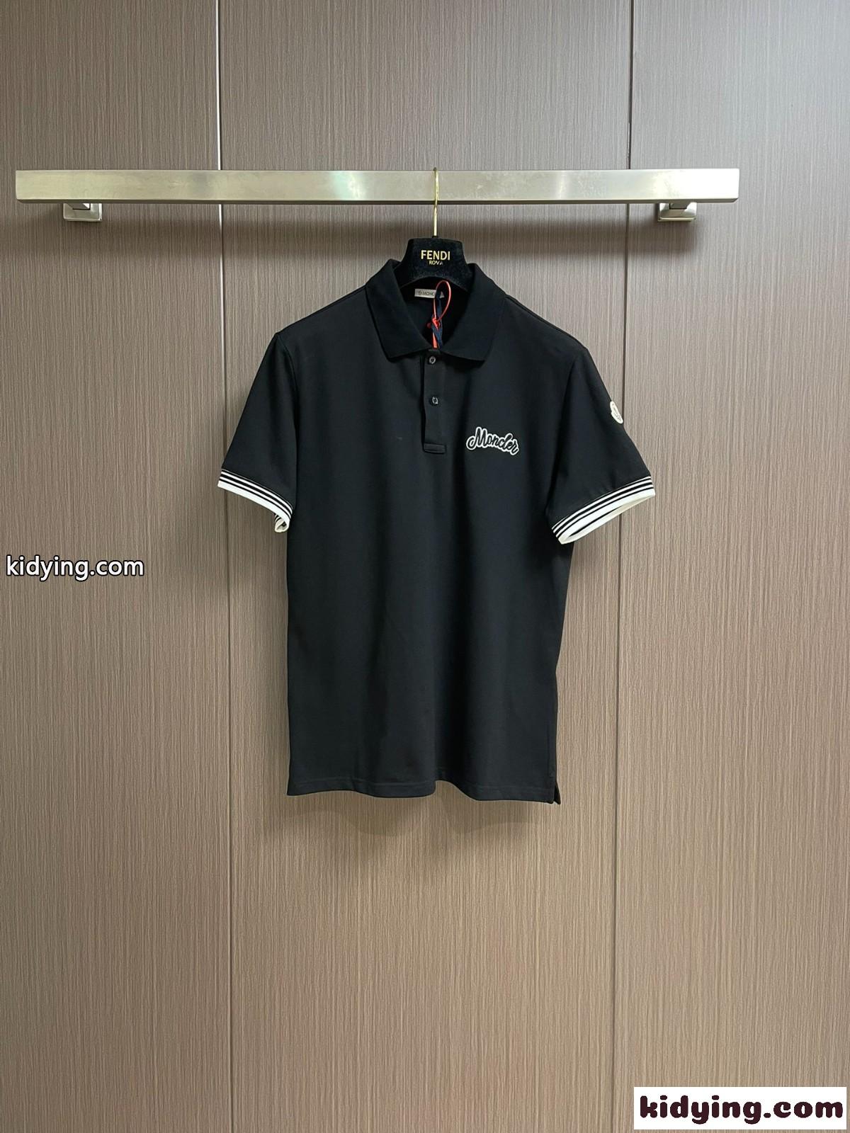 カジュアル 上品 刺繍入り コットンピケ 半袖 ポロシャツ モンクレール Tシャツ スーパーコピー-2