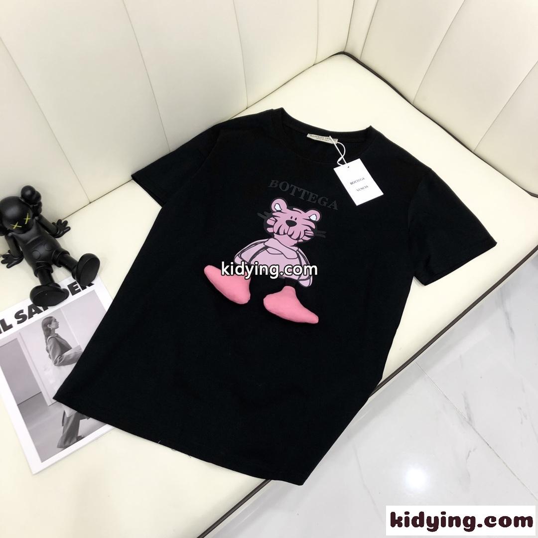 超可愛い プリント ラウンドネック プルオーバー ボッテガヴェネタ tシャツ コピー 半袖 カジュアル おしゃれ-0