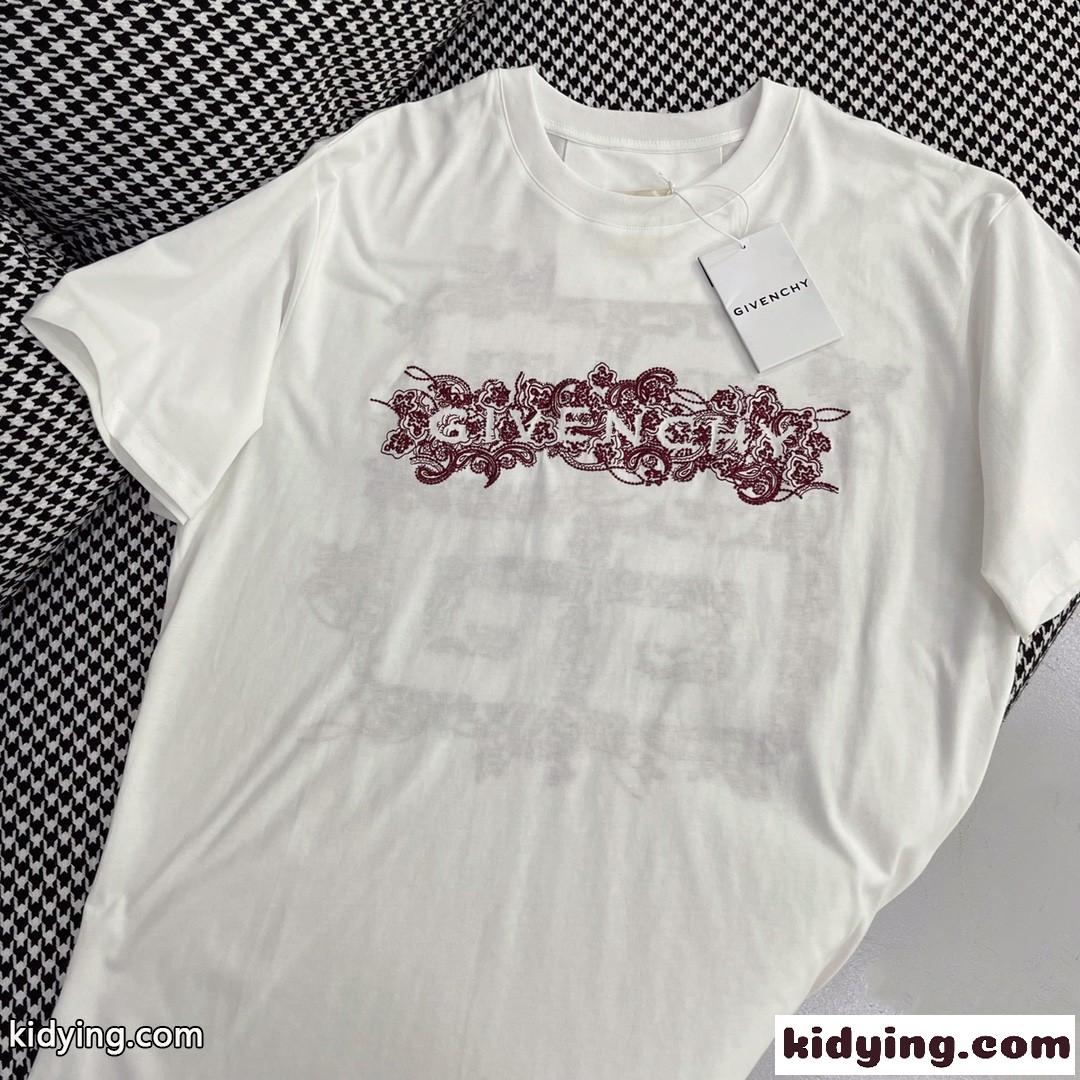 ベーシック カジュアル おしゃれ ロゴ ジバンシィ Tシャツ コピー 半袖 トップス クルーネック コットン-1