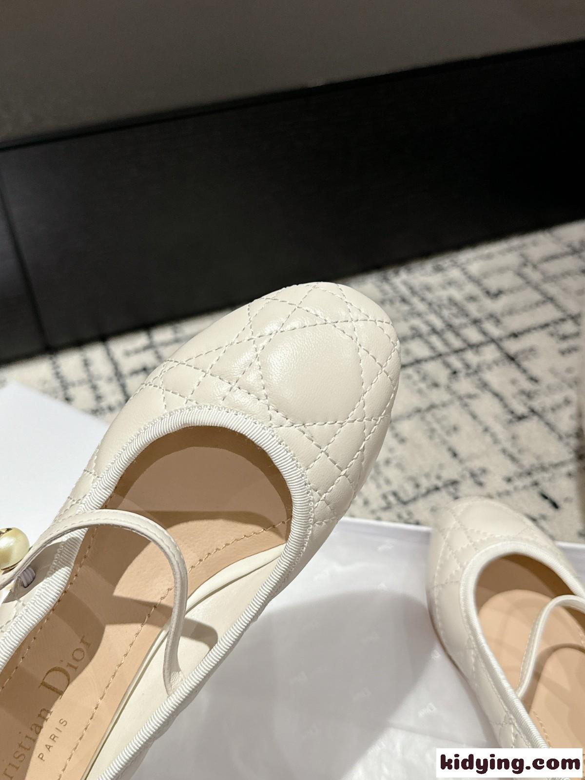 Dior バレエパンプス クリスチャン・ディオール パンプス コピー ホワイト-4