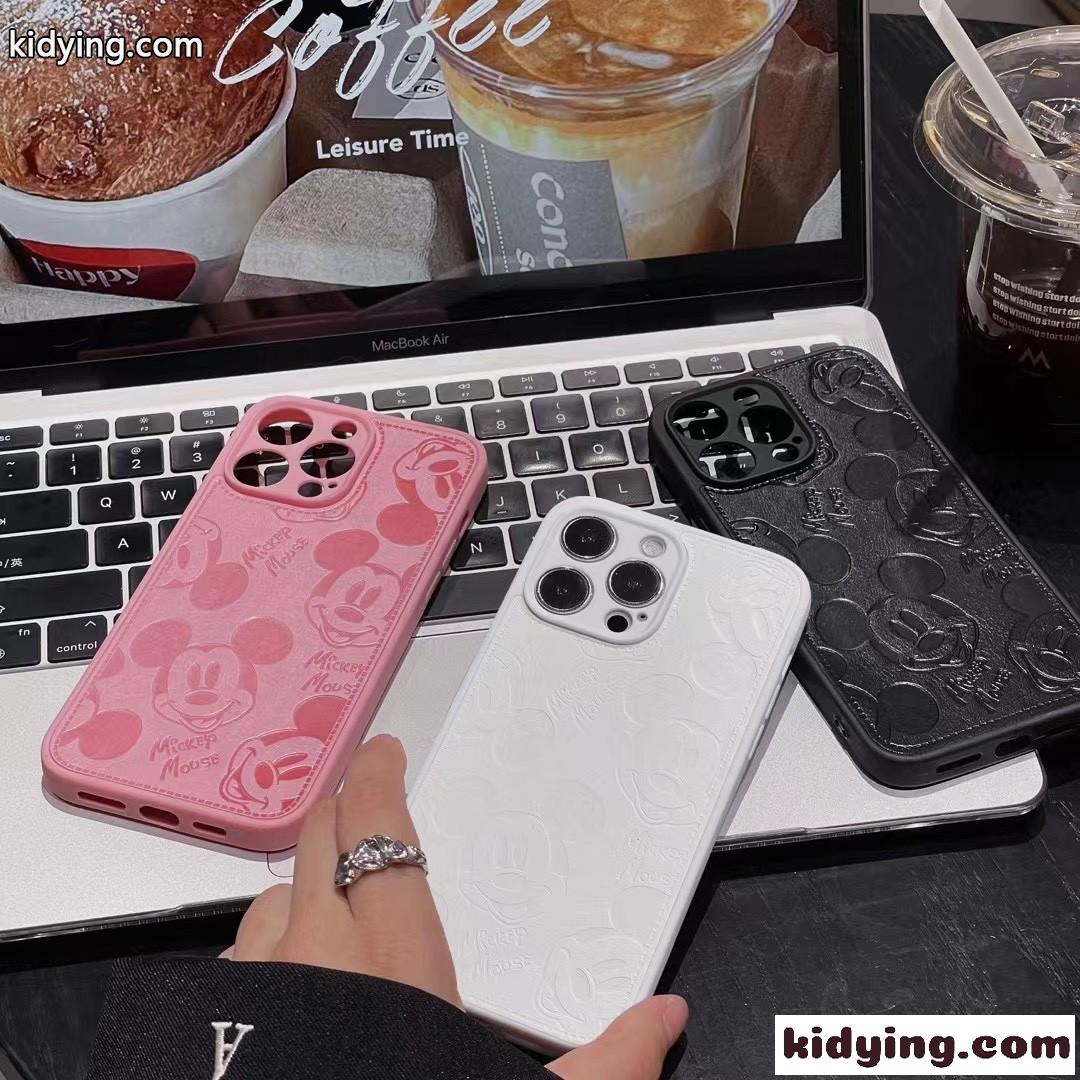 クロムハーツ風レザー貼りスマホケース iPhone全シリーズ対応-1