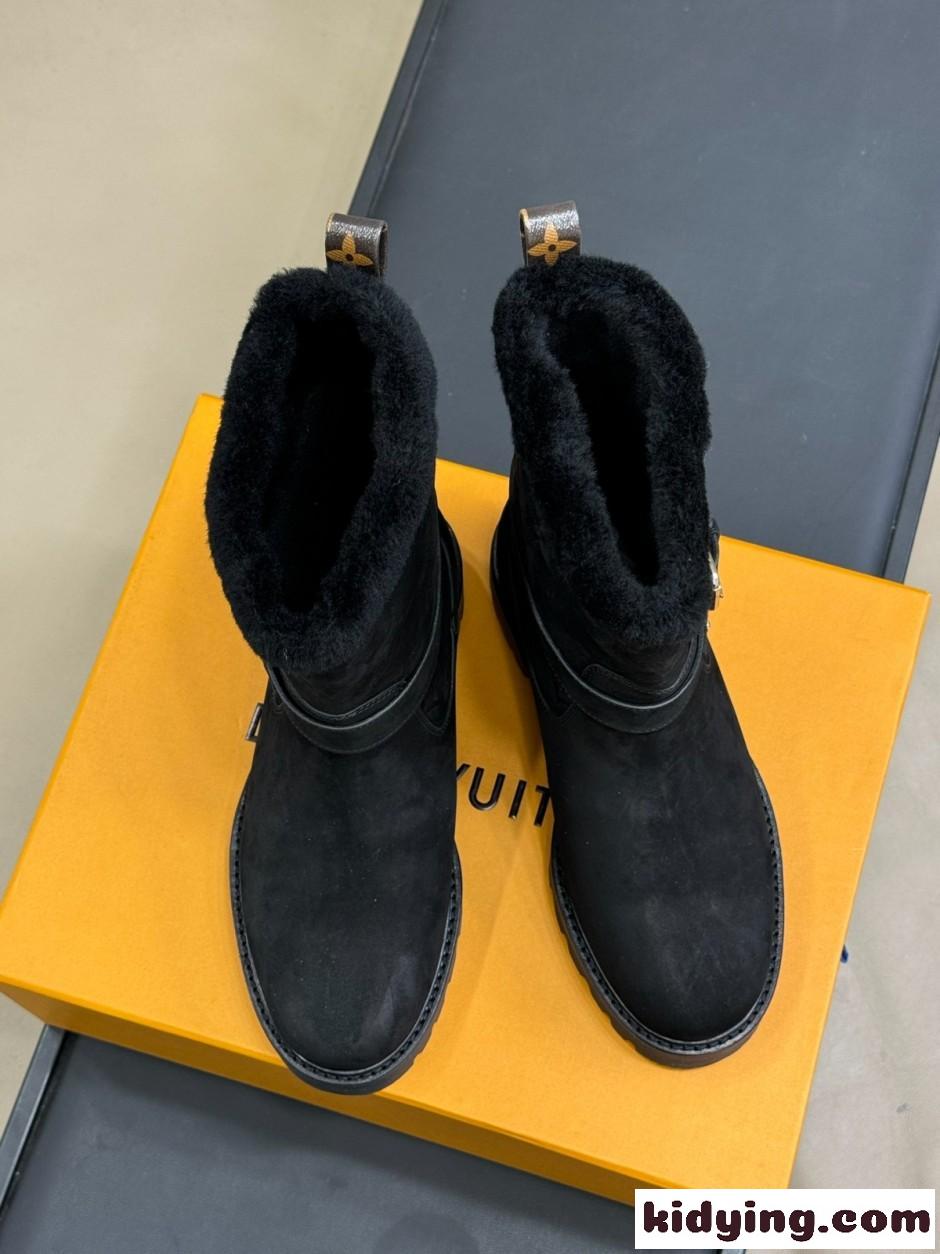 LV SKI テリトリー アンクルブーツ ルイ・ヴィトン ブーツ スーパーコピー N級品 ブラック-2