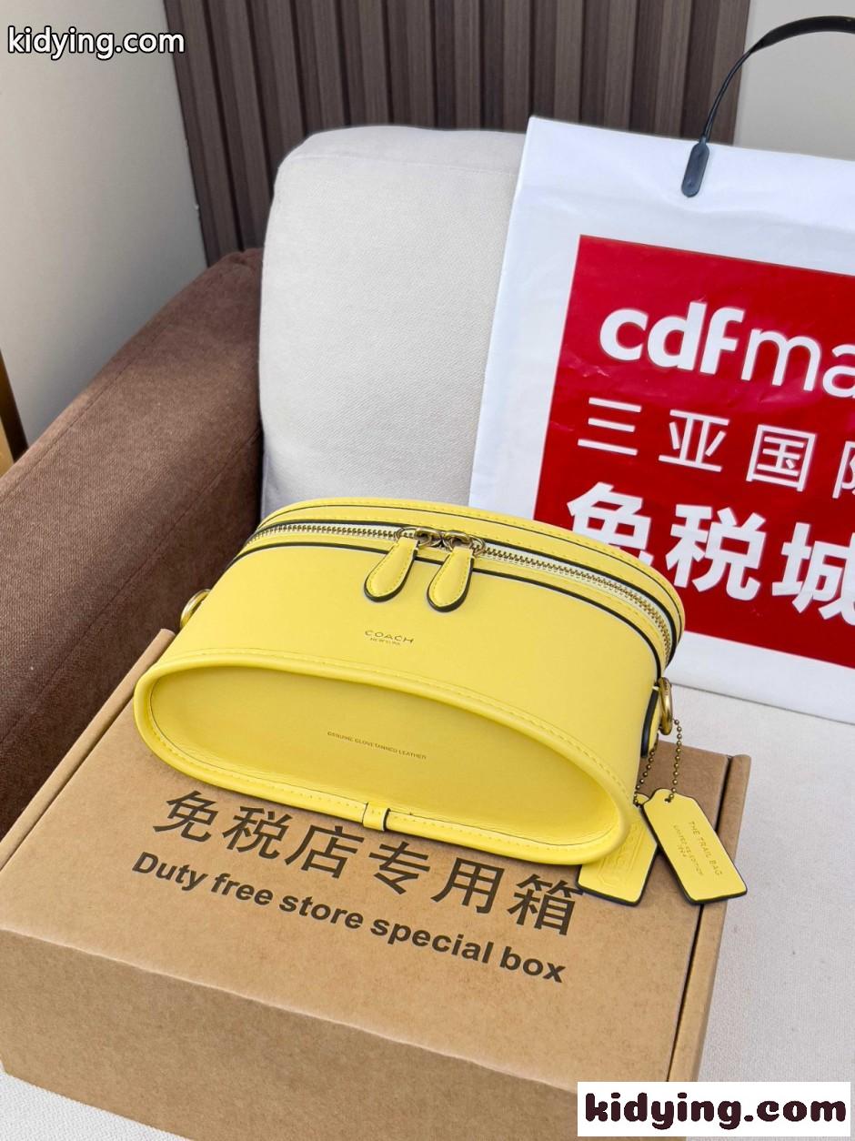 大人可愛い バニティバッグ コーチ バッグ 偽物 ショルダーバッグ イエロー-0