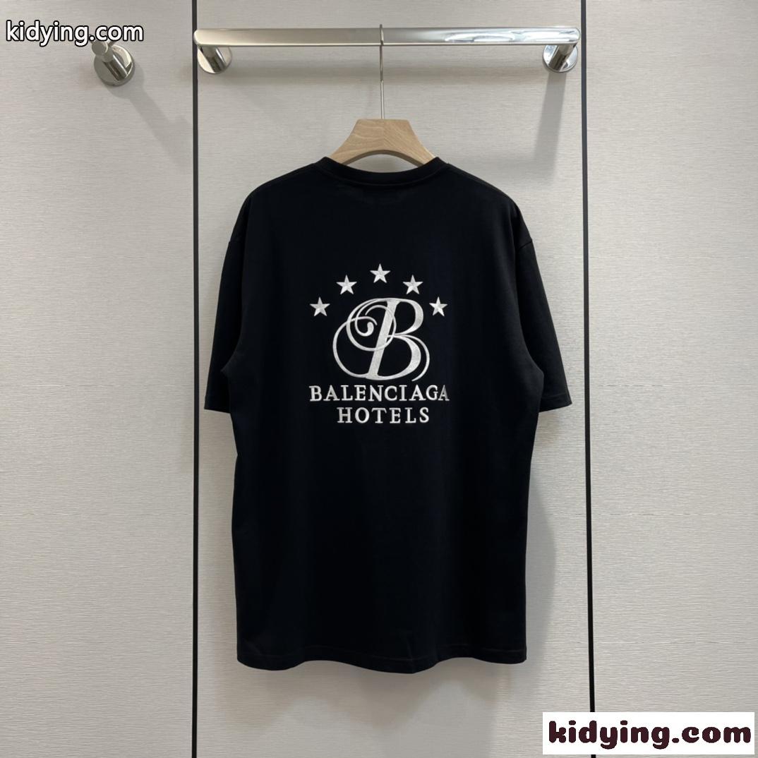 ゆったり 人気 おしゃれ カジュアル クルーネック ロゴ バレンシアガ 半袖tシャツ コピー 春夏 レディース トップス-4