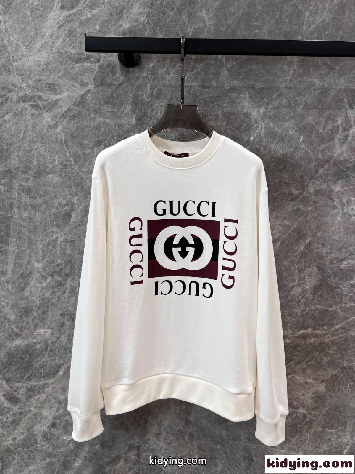 ロゴプリント コットン スウェットシャツ グッチ Tシャツ コピー ホワイト-2
