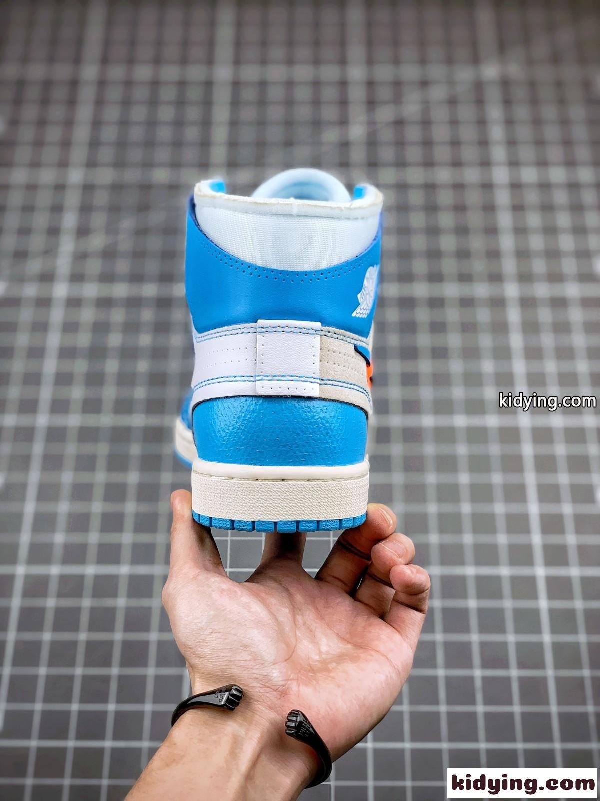 OFF-WHITE X AJ1 ハイカット ブルー おしゃれ 人気 高品質 オフホワイト スニーカー コピー メンズ カジュアル-3