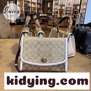 コーチバッグ お手入れコピー 新しい女性用 クラシックロゴの帆布TILLYトップハンドル手袋-0