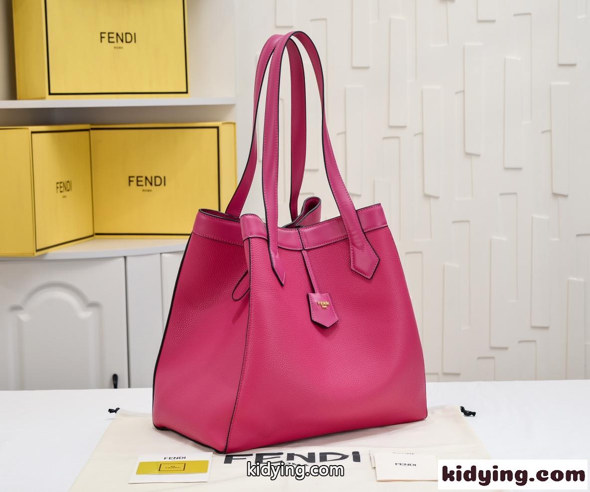 Fendi Origami ラージ 変形バッグ フェンディ バッグ コピー ピンクレザー-2