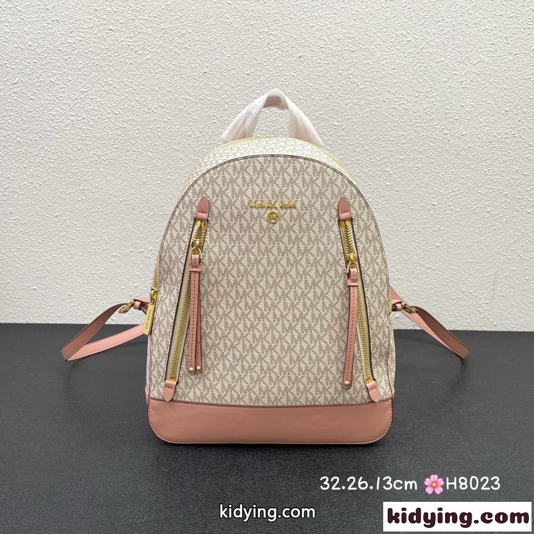 マイケルコース バッグ 人気 コピー 定番 リュック 上品 おしゃれ ロゴ プリント レディース バックパック-1