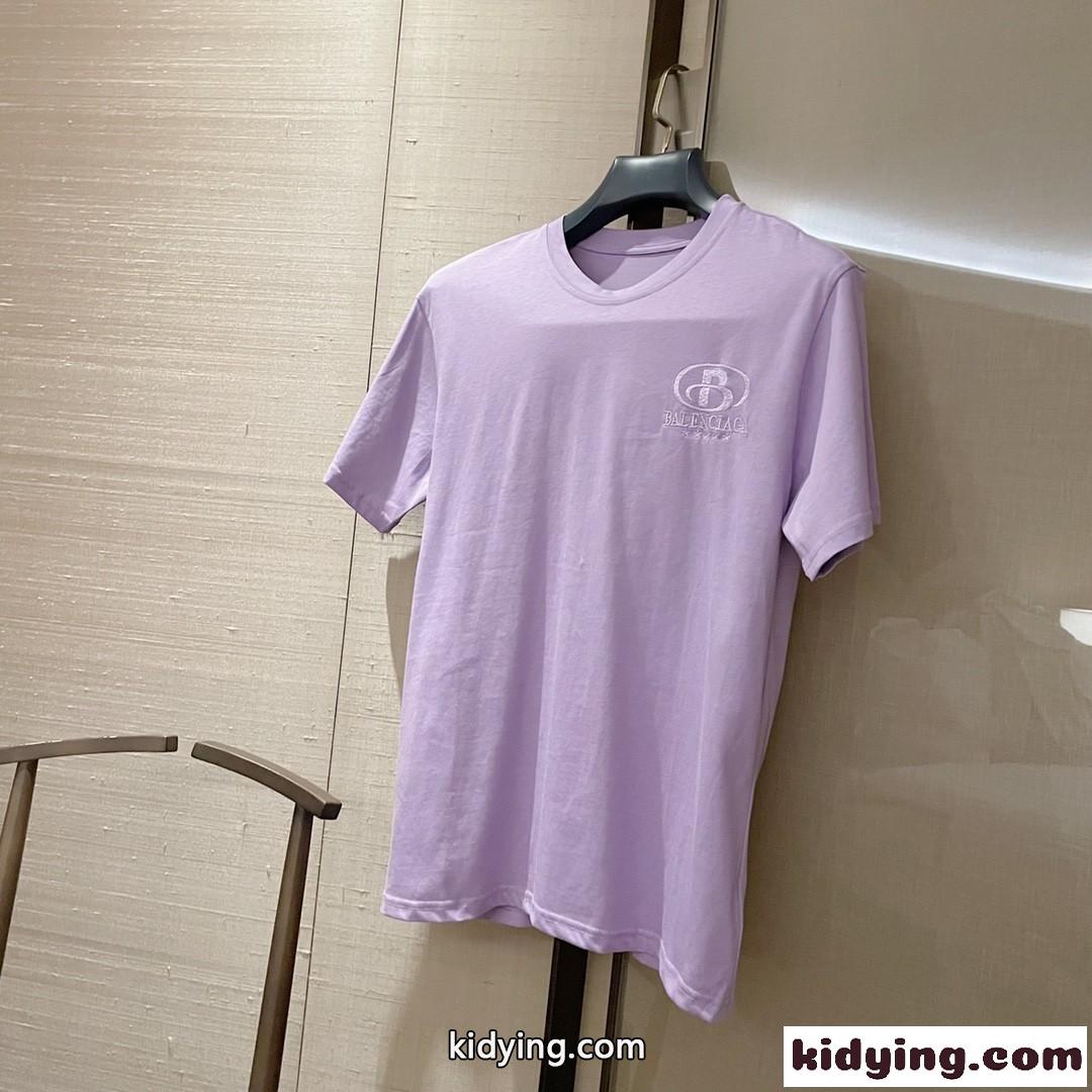 ゆったり おしゃれ カジュアル 刺繍 クールネック バレンシアガ Tシャツ コピー 2色あり 半袖 レディース-3