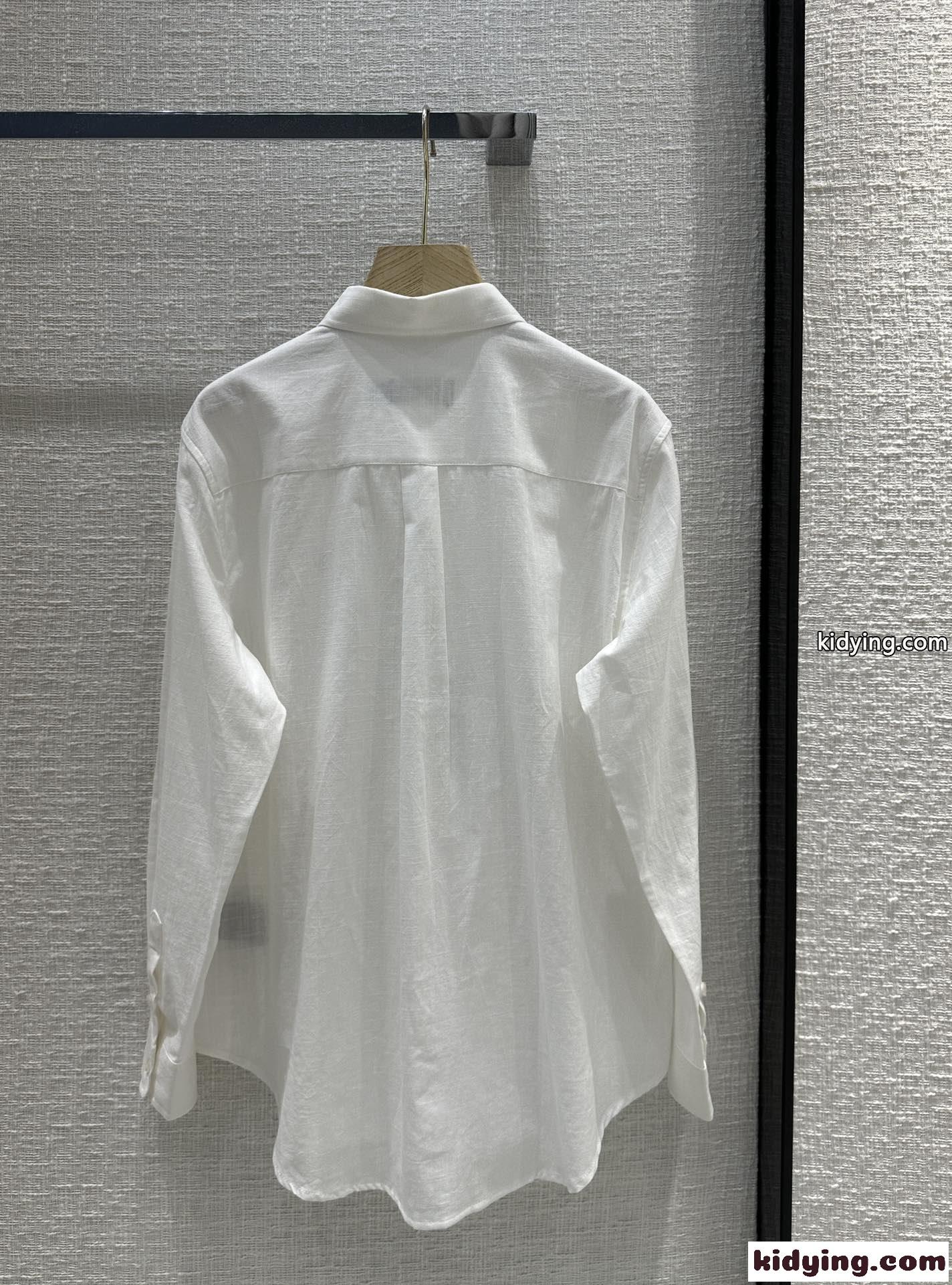 カジュアル ゆったり 刺繍入り ラルフローレン シャツ コピー ホワイト-4