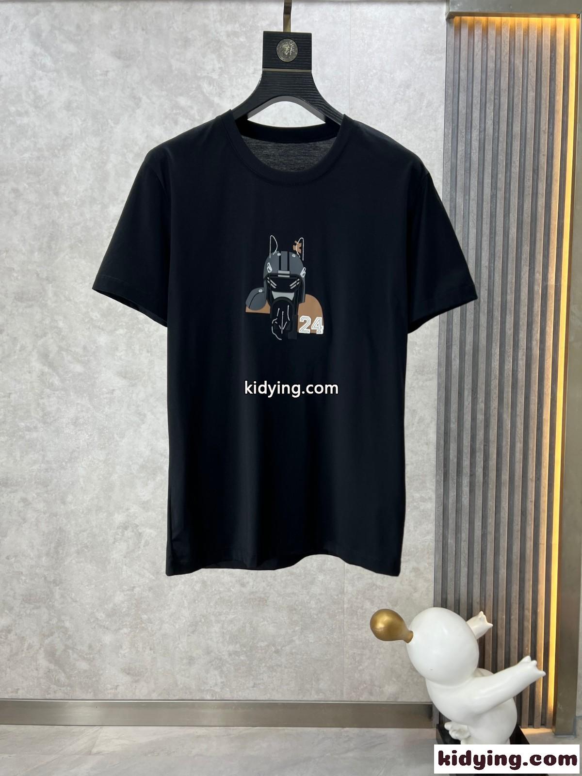 人気 定番 クォーターブH 半袖Tシャツ エルメス Tシャツ コピー ブラック-0