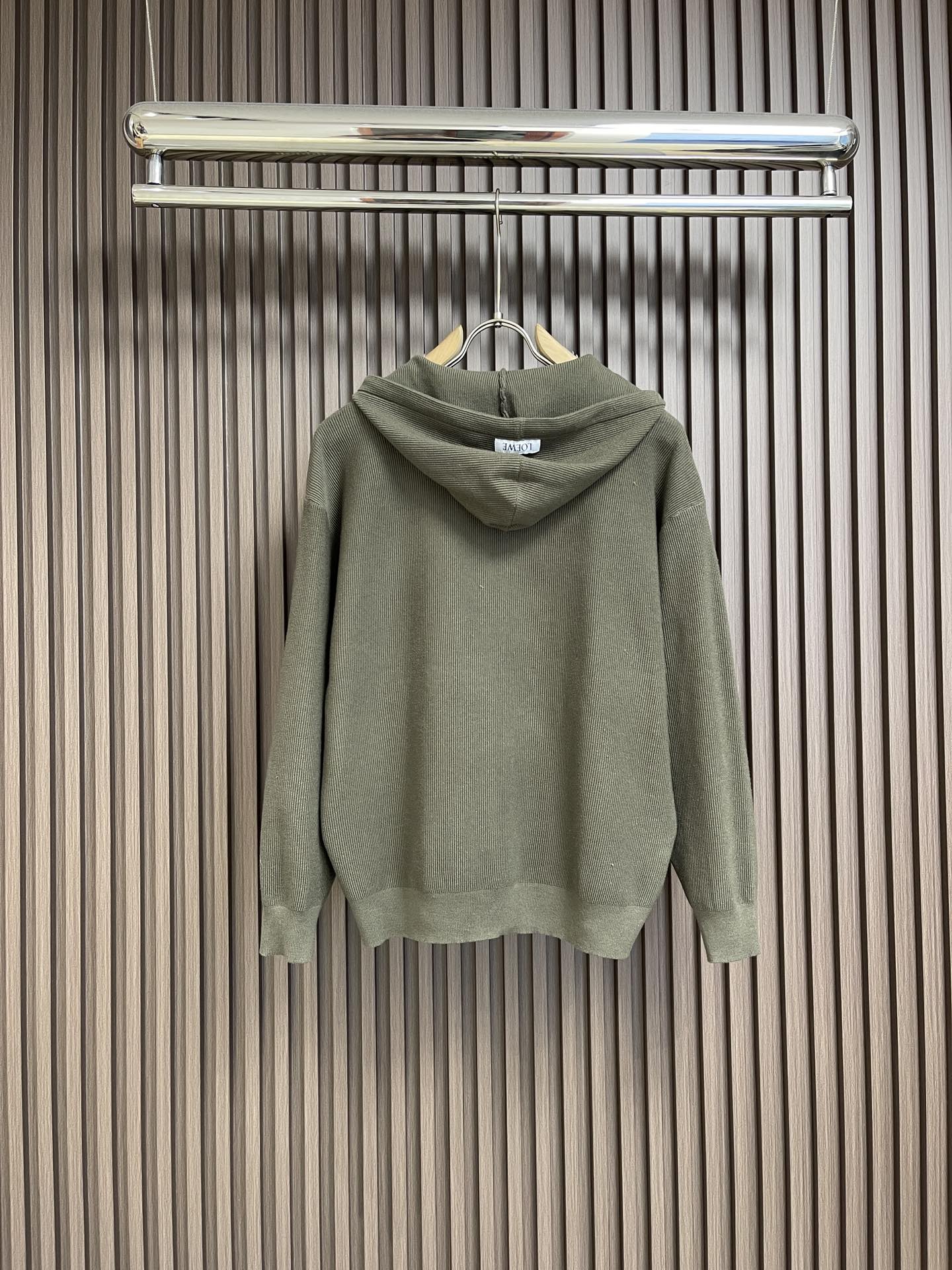 ジップアップ フーデッドジャケット ロエベ ジャケット コピー グリーン-1