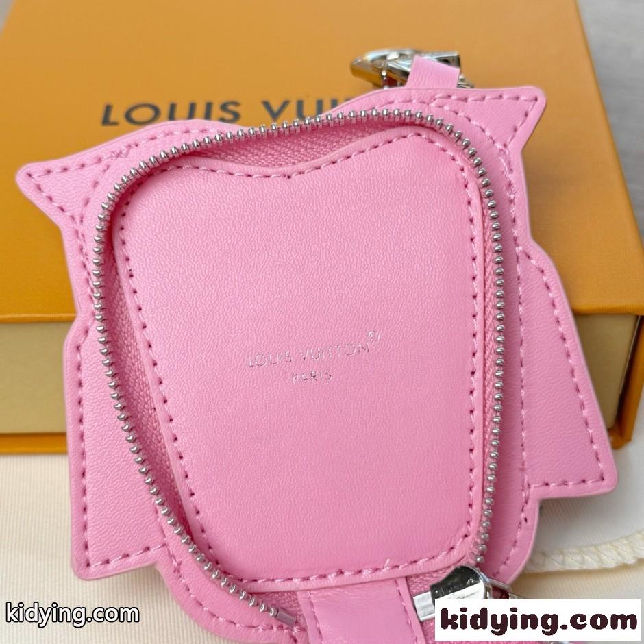 バッグチャーム・LV オウル ルイ・ヴィトン キーホルダー 偽物 ピンク-3