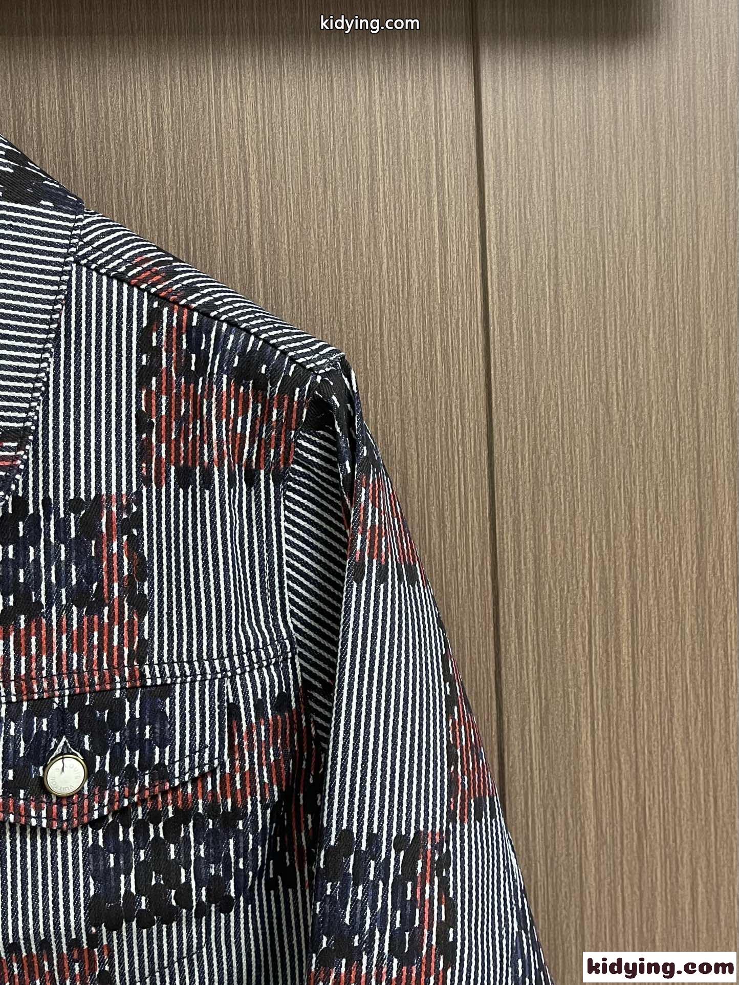ヒッコリーダミエデニムジャケット ルイヴィトン ジャケット コピー メンズ ブルゾン-2
