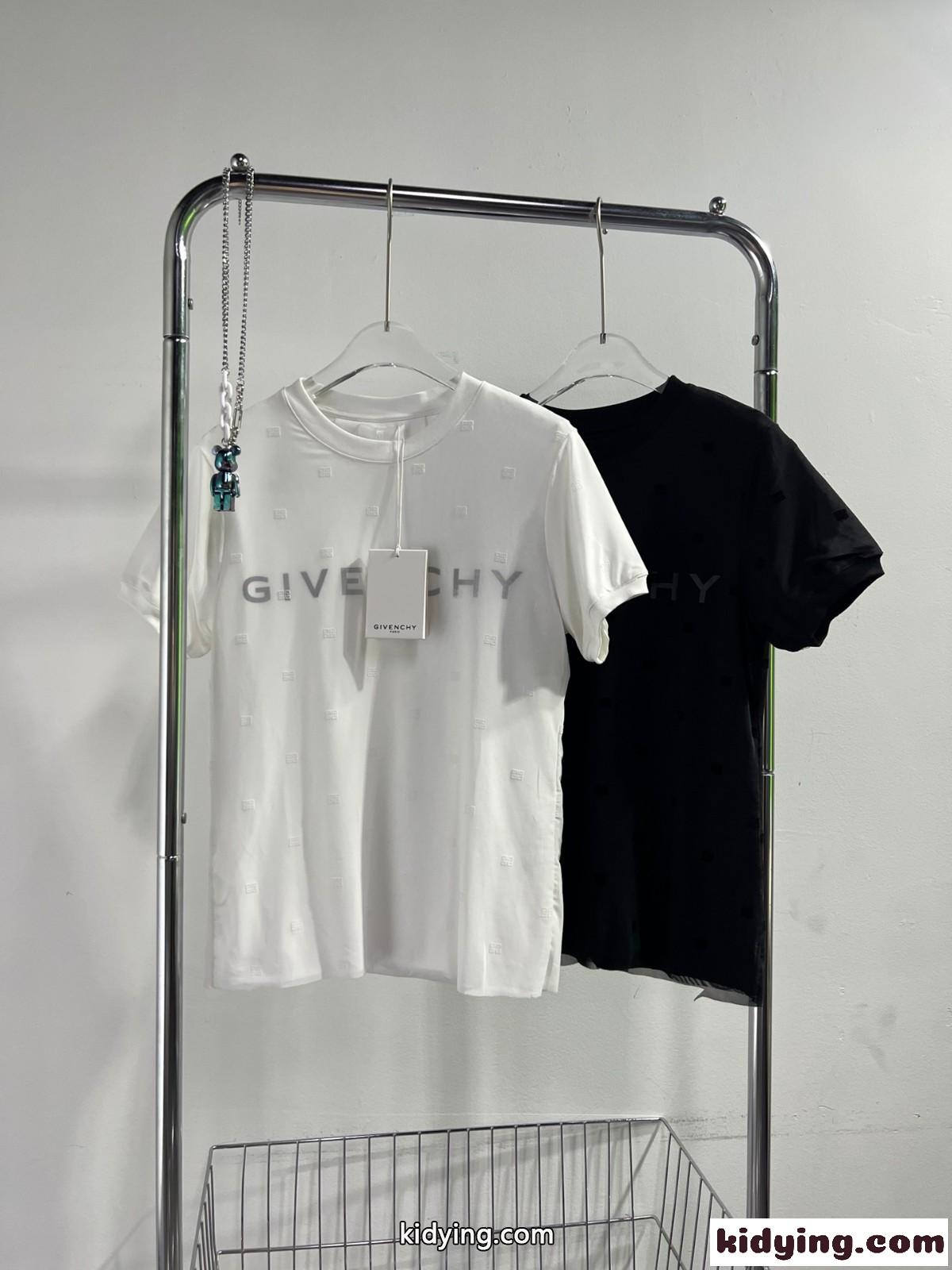 ダブルレイヤー 4G チュール クルーネック 半袖Tシャツ ジバンシィ Tシャツ コピー-1