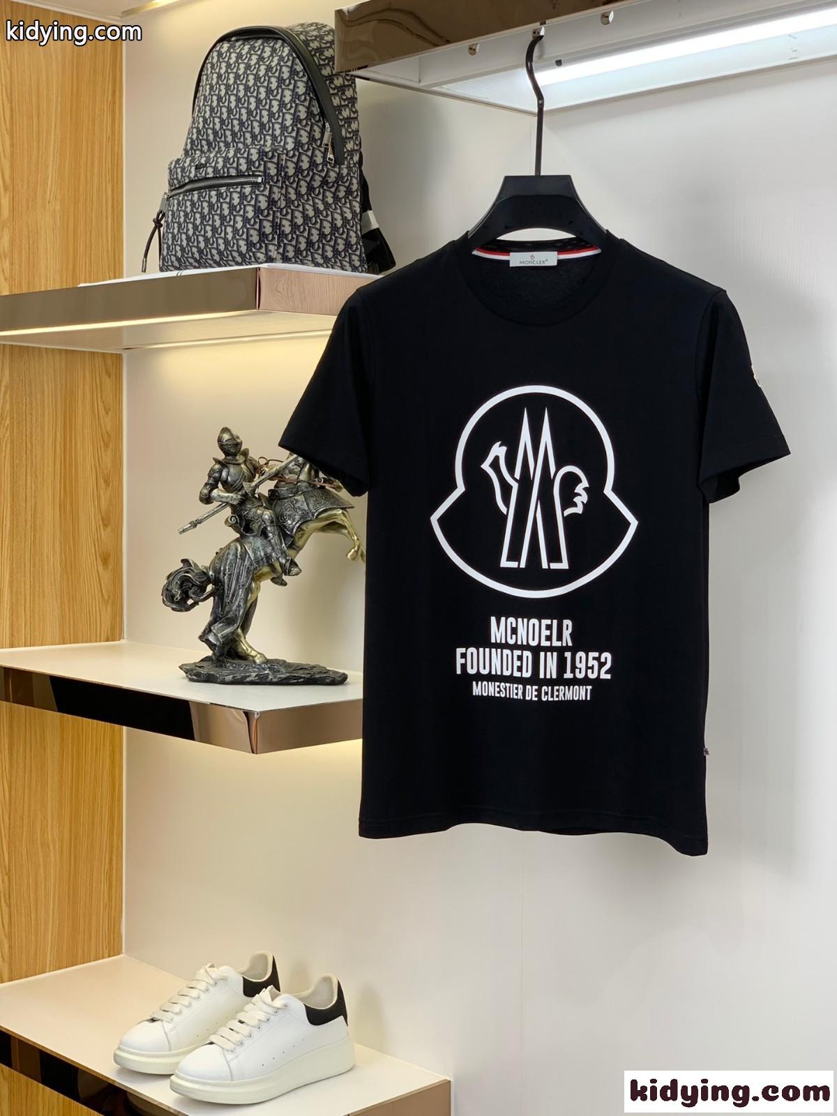 おしゃれ 人気 カジュアル プリント クルーネック モンクレール tシャツ コピー 半袖 春夏 コットン トップス-4