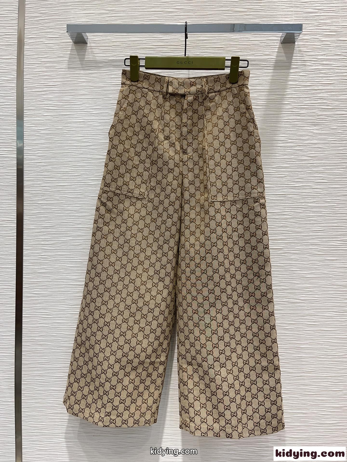 カジュアル GGジャガード グッチ パンツ コピー ワイドパンツ-1