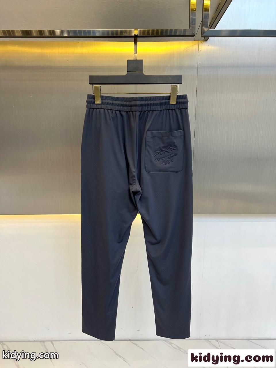 カジュアル 速乾 スウェットパンツ エルメネジルド・ゼニア パンツ コピー グレー-1