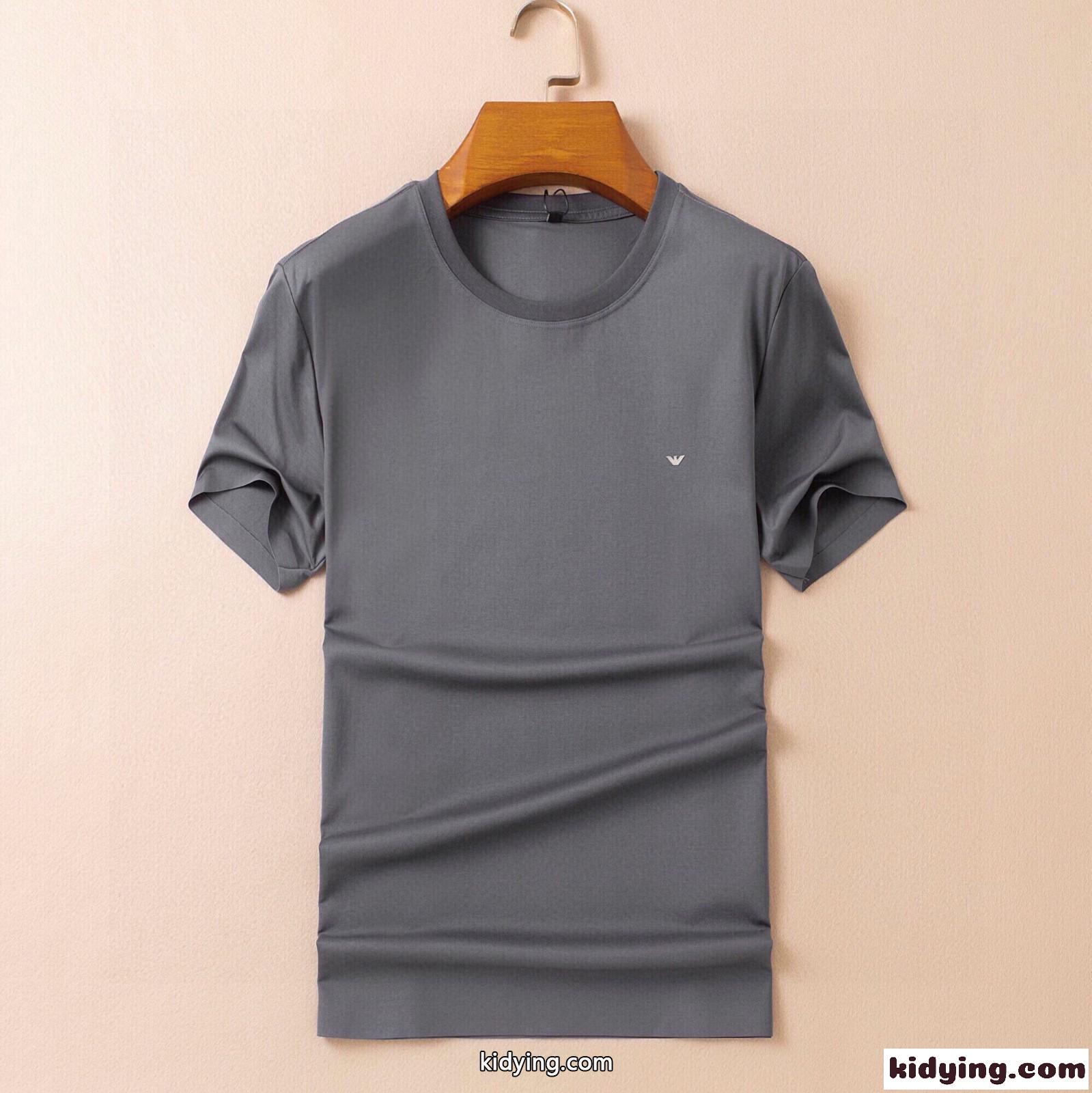 ベーシック 上品 3色あり クルーネック アルマーニ tシャツ コピー 半袖 着心地いい トップス-2