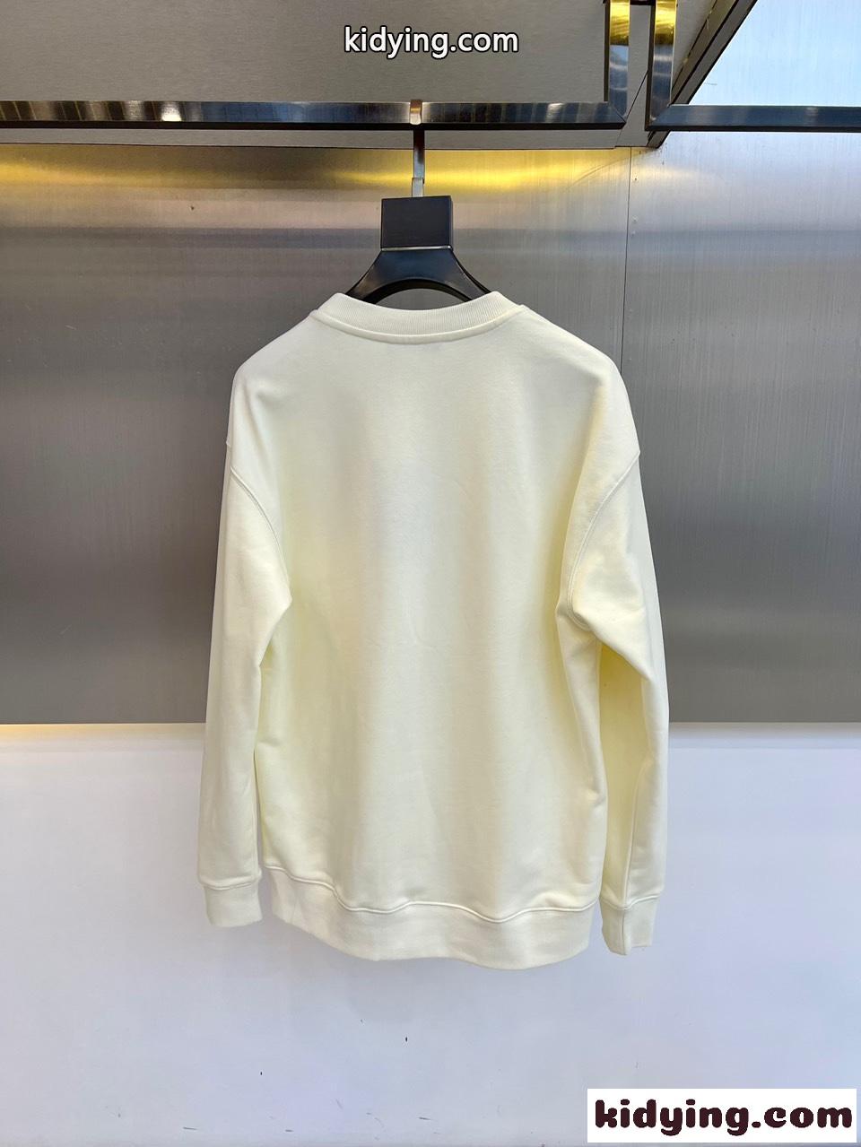 定番 ロゴプリント クルーネック スウェットシャツ フェンディ Tシャツ コピー ベージュ-3