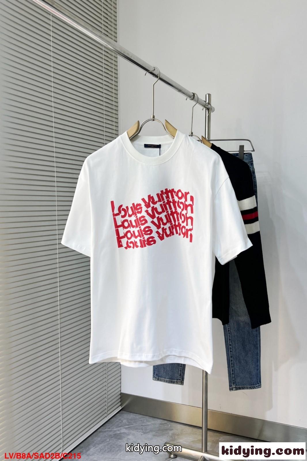 ショートスリーブコットンTシャツ ルイ・ヴィトン Tシャツ 偽物-1