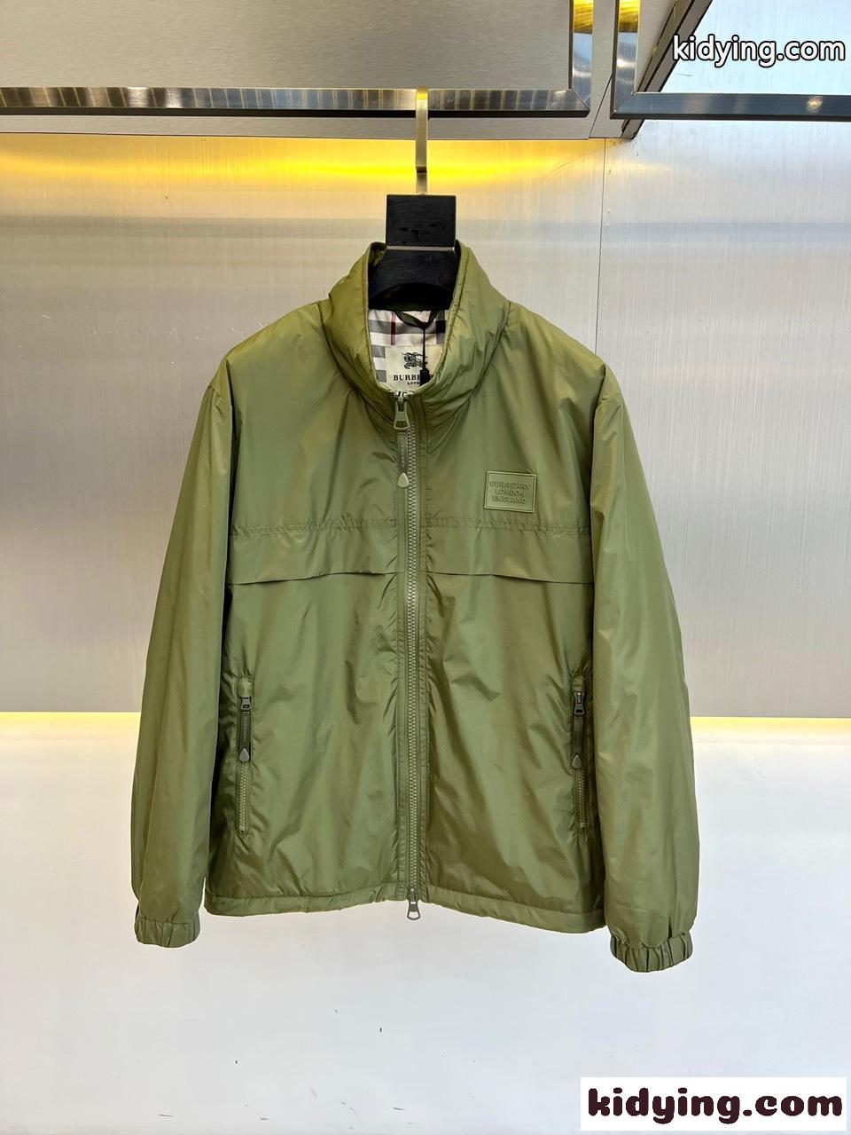 洗練された カジュアル ビジネス バーバリー ジャケット コピー メンズ ブルゾン グリーン-1