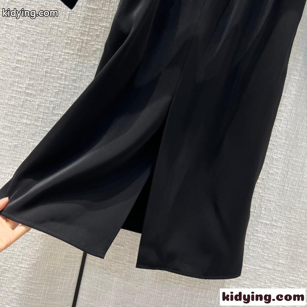 上品 無地 カジュアル 通勤 ベルト付き セリーヌ ワンピース コピー シャツワンピース-4