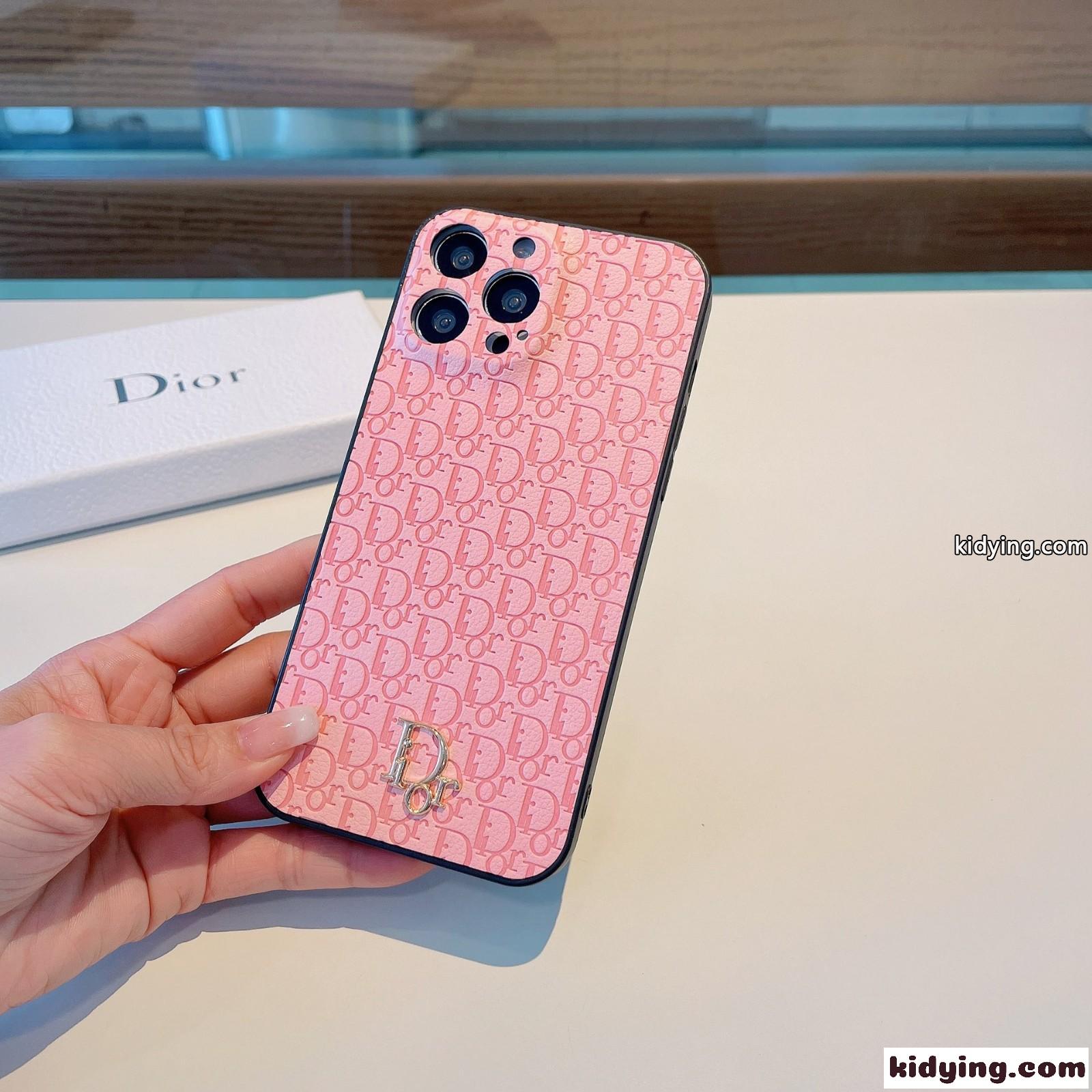 可愛い ピンク ブラック クリスチャン・ディオール アイフォンケース コピー レディース ファッション スマホケース-2