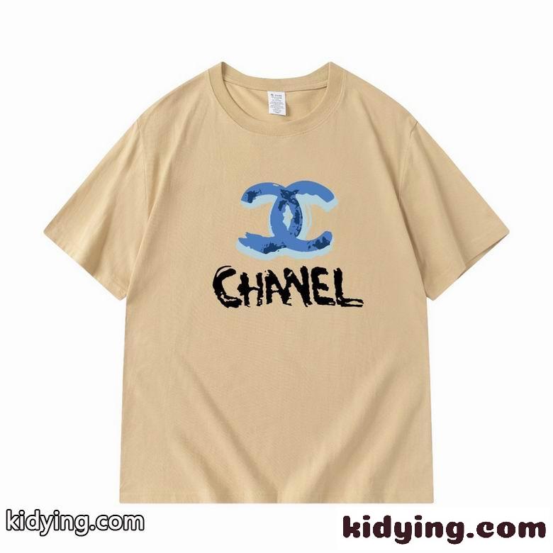 シャネル tシャツ コピー ゆったり 快適 クルーネック ロゴ プリント 半袖 トップス-1