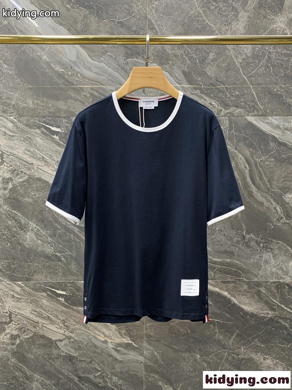 男女兼用 ドムブラウン tシャツ コピー 半袖 おしゃれ バイカラー クルーネック コットン-1