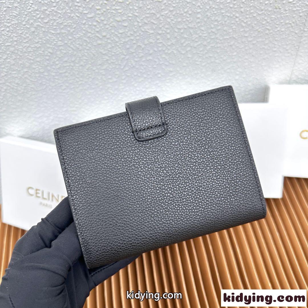 ミディアムウォレット CELINE ヴィクトワール セリーヌ 財布 コピー ブラック-0