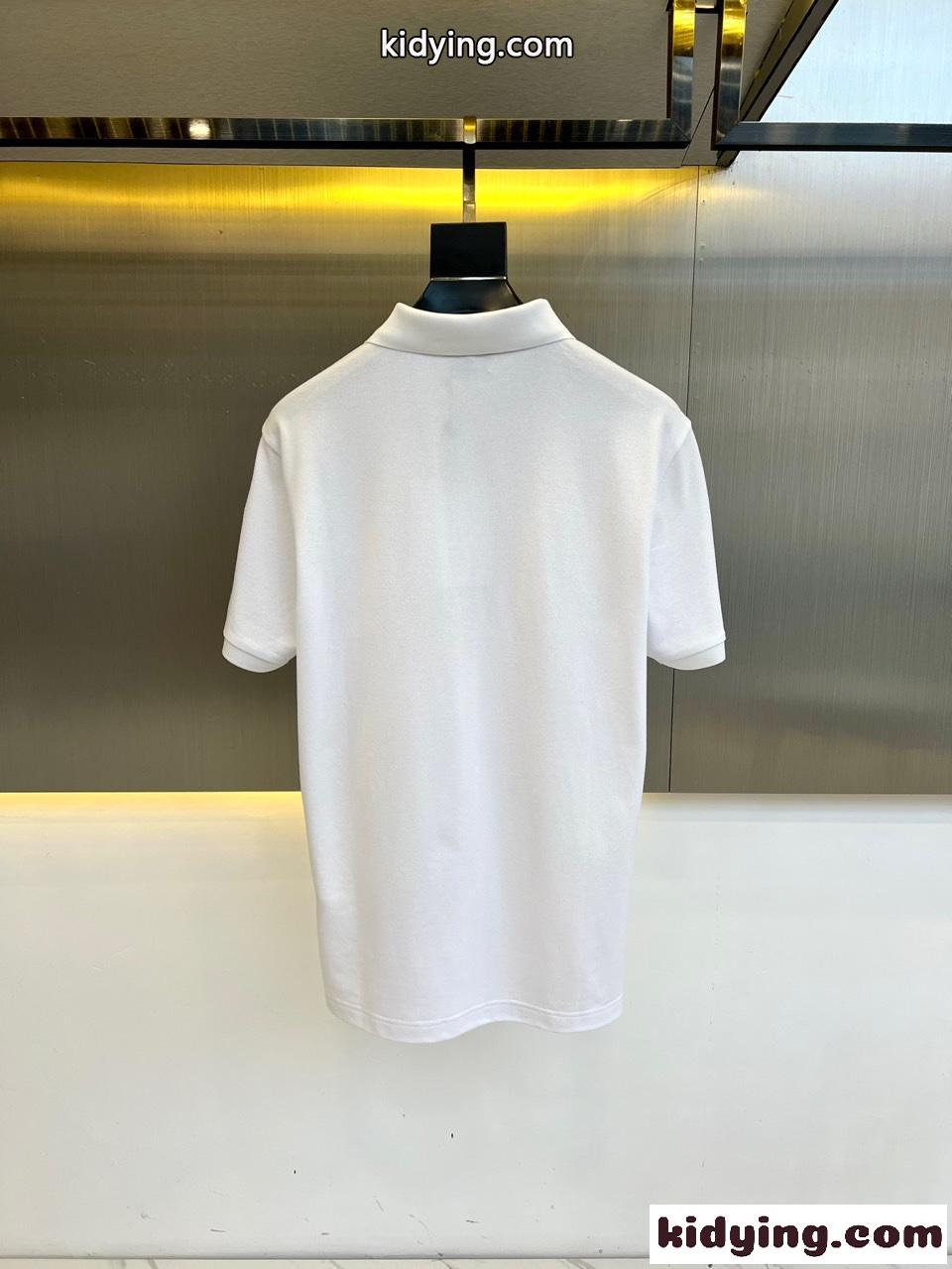 モンクレール Tシャツ スーパーコピー カジュアル コットンピケ 半袖ポロシャツ ホワイト-3