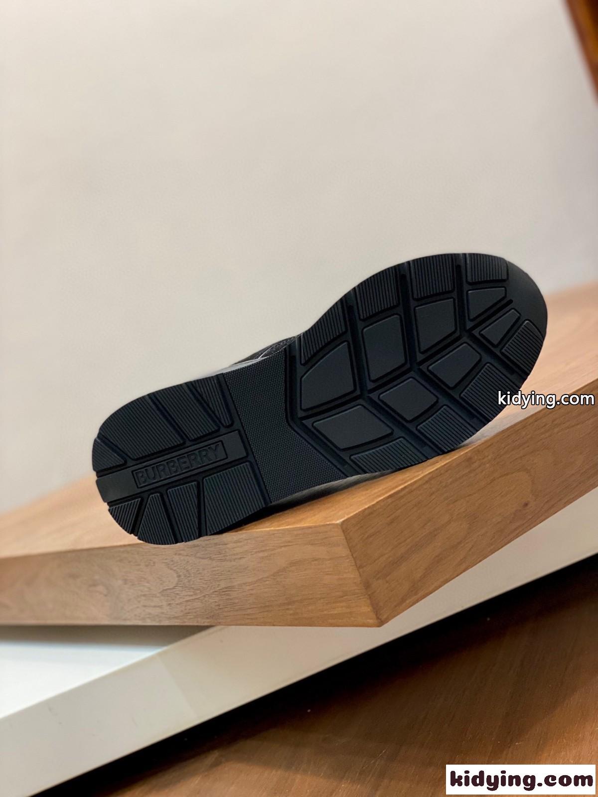 Burberry ロゴ スエード＆メッシュ スニーカー バーバリー スニーカー コピー メンズ-4