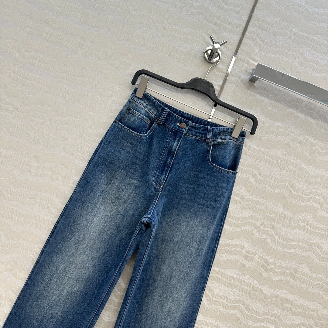 シンプル 合わせやすい デニムパンツ プラダ ジーンズ 偽物 レディース-1