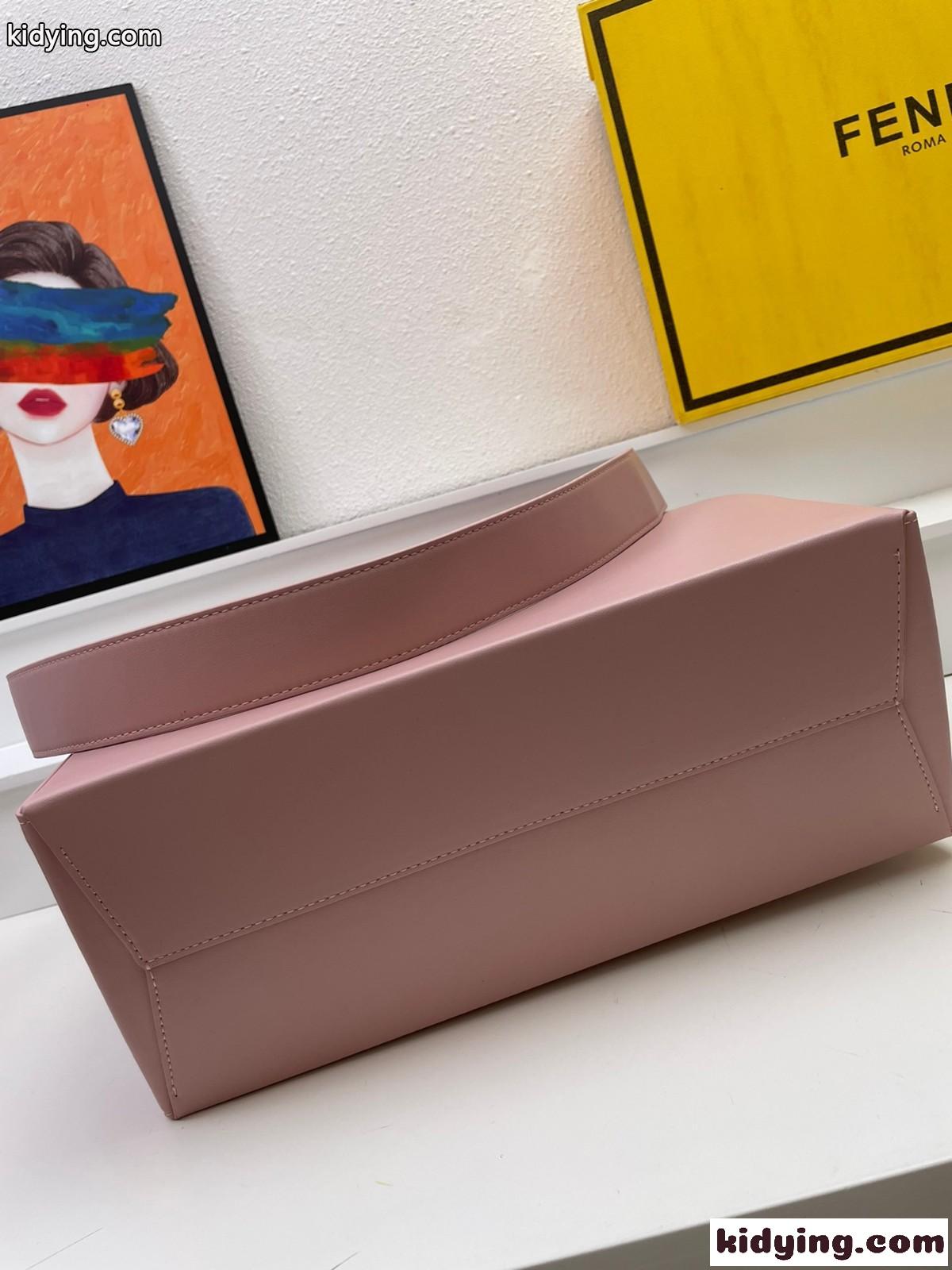 Fendi Pack ミディアム ショッピングバッグ フェンディ バッグ コピー レディース ピンク-3