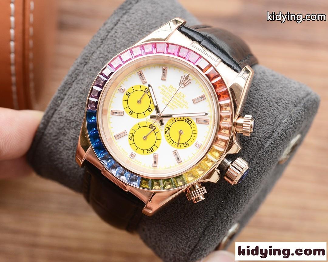 ロレックス のRolex Rainbowレインボーリングデイトナが発売 発売 Diwを風靡した ロレックス 腕時計 革コピー-5