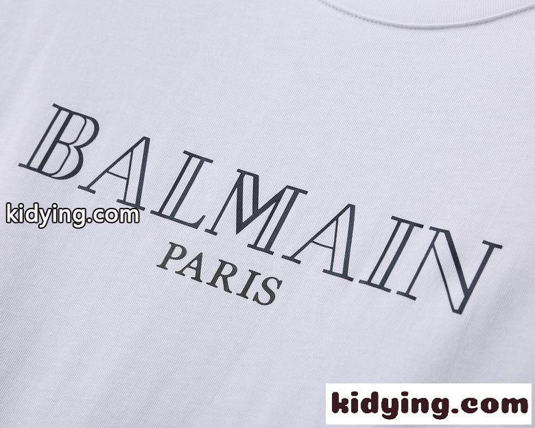 シンプル ロゴ プリント 着心地いい クルーネック 半袖 バルマン tシャツ コピー カジュアル おしゃれ トップス-4