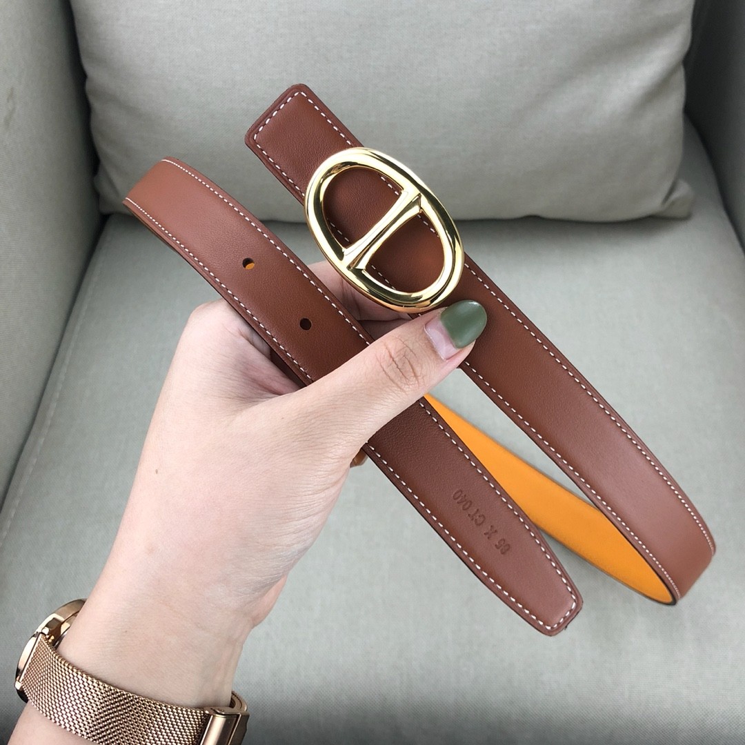 マイヨンH リバーシブルベルト エルメス ベルト コピー 25mm ブラウン-0