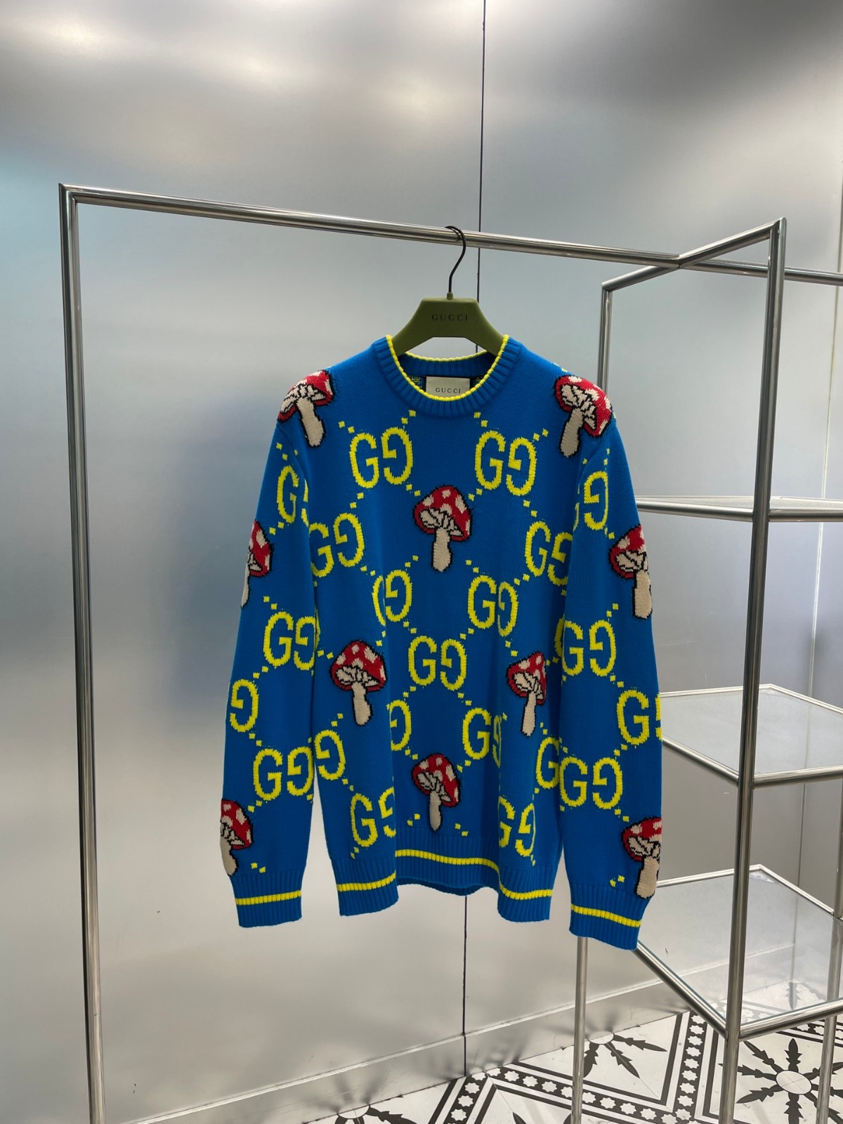 23AW GUCCI GG ウール＆コットン キノコ 刺繍 ロゴ セーター コピー-0