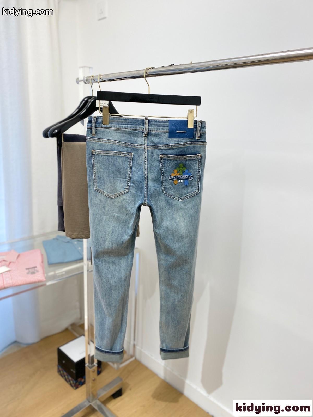 カジュアル クロムハーツ ジーンズ コピー 定番 ストレッチ デニムパンツ-1
