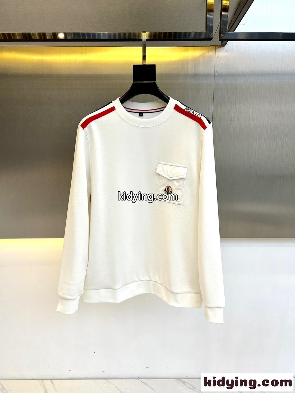 カジュアル お洒落 コットン スウェットシャツ モンクレール Tシャツ コピー ホワイト-0