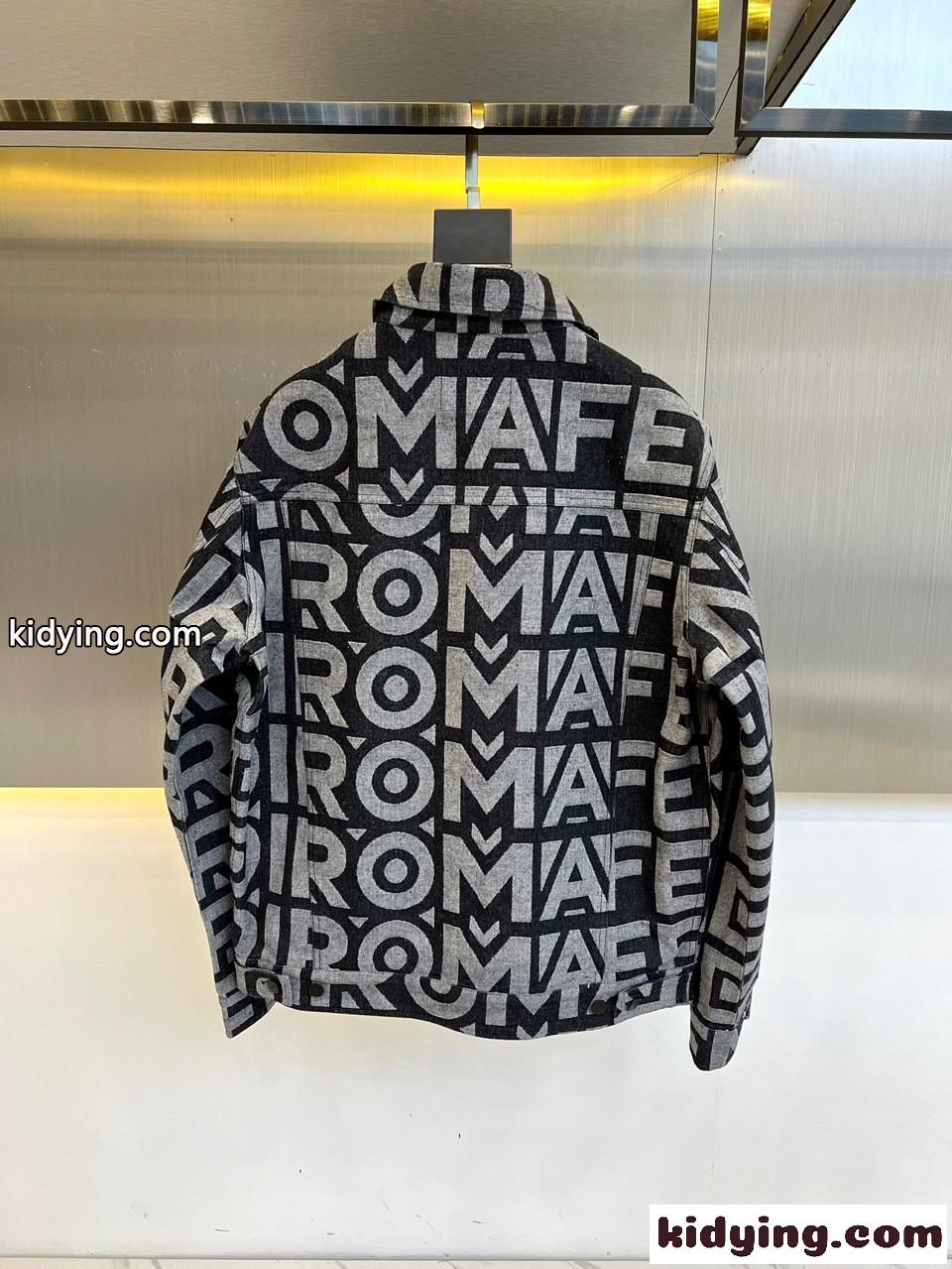 目を引く ロゴ総柄 ブルゾン フェンディ ジャケット コピー デニムジャケット-1