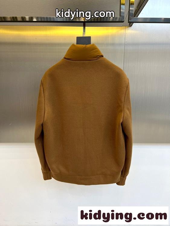 エルメネジルド・ゼニア ジャケット 偽物 洗練された ダウン&ニット ハイブリッドジャケット-3